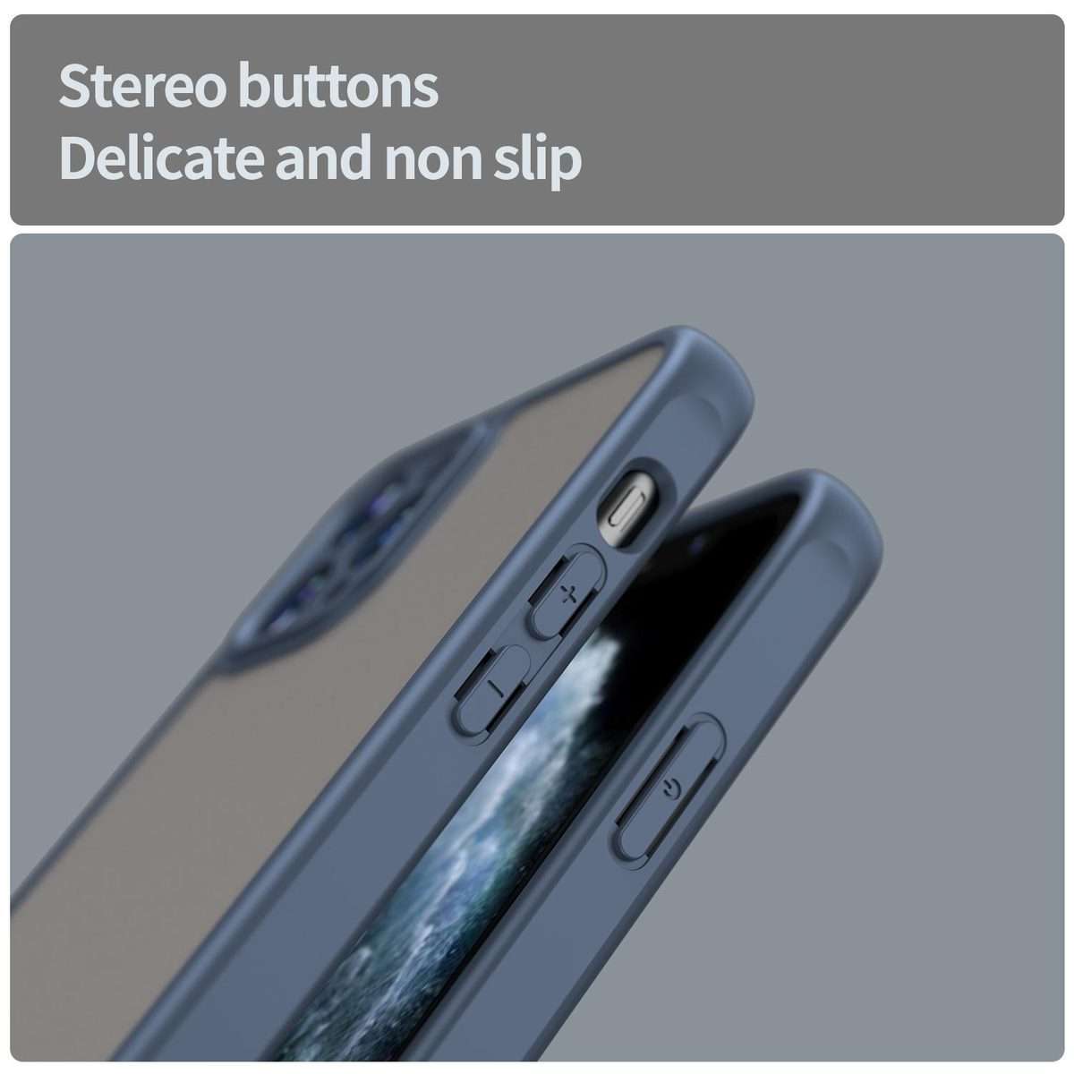 For iPhone 11 Pro Fan Dun Series TPU Hybrid PC Frosted Phone Case(Blue)