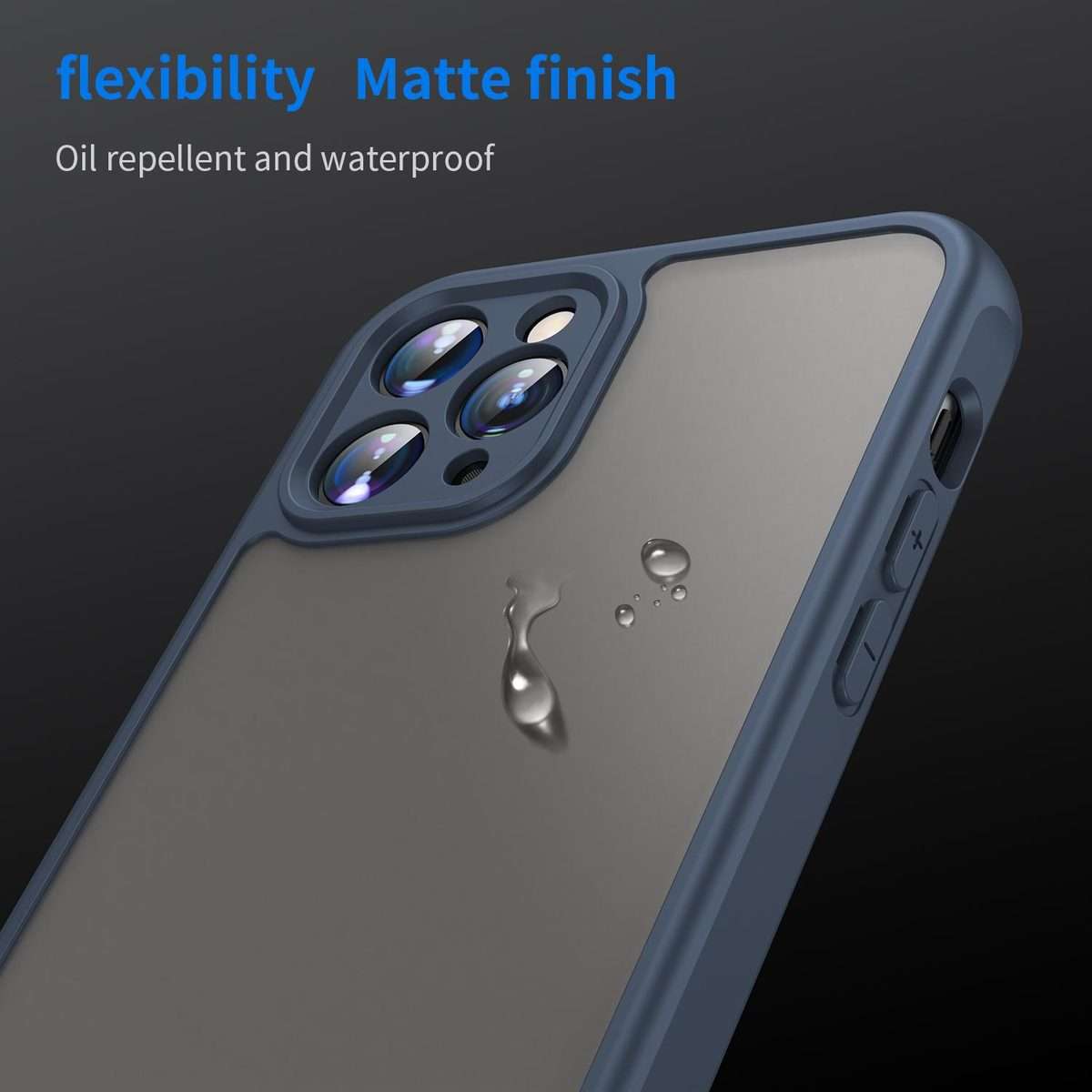 For iPhone 11 Pro Fan Dun Series TPU Hybrid PC Frosted Phone Case(Blue)