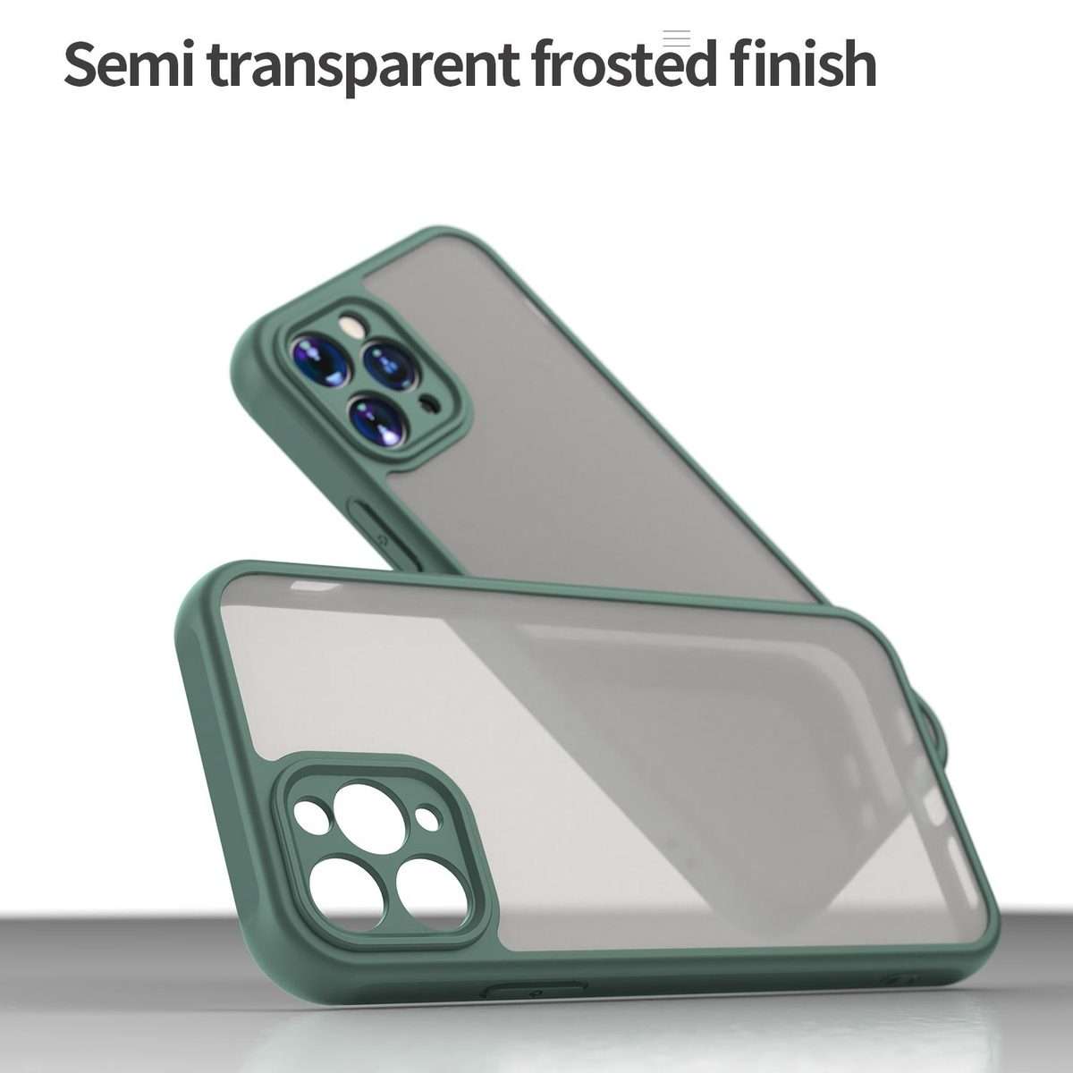 For iPhone 11 Pro Fan Dun Series TPU Hybrid PC Frosted Phone Case(Green)