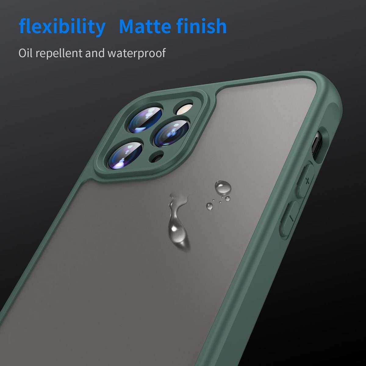 For iPhone 11 Pro Fan Dun Series TPU Hybrid PC Frosted Phone Case(Green)