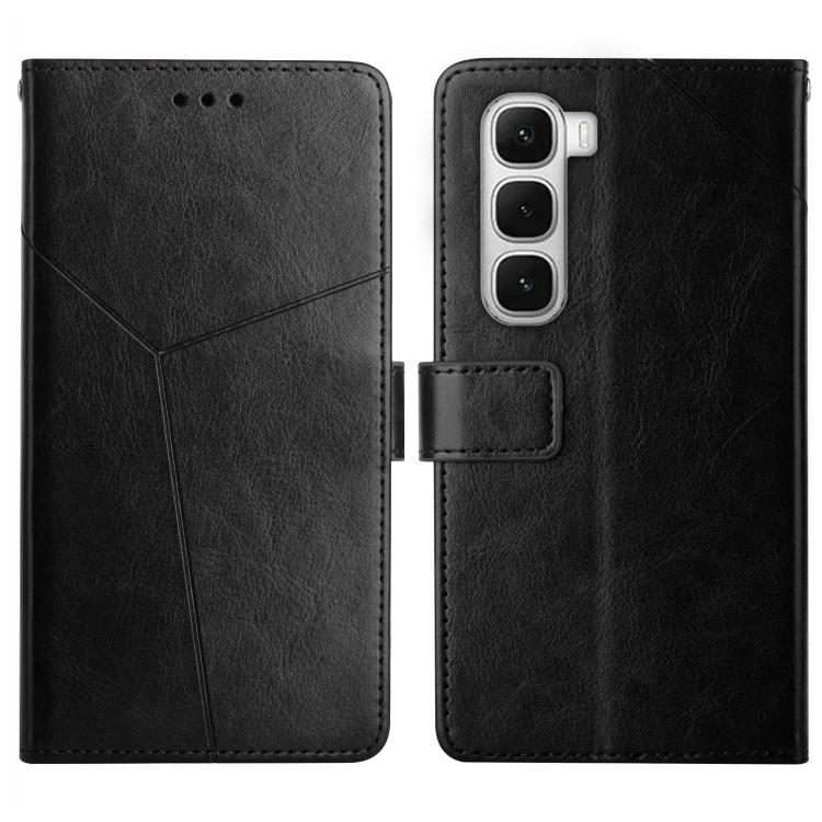 For Infinix Hot 60 Pro+ 4G Y-shaped Pattern Flip Leather Phone Case(Black)
