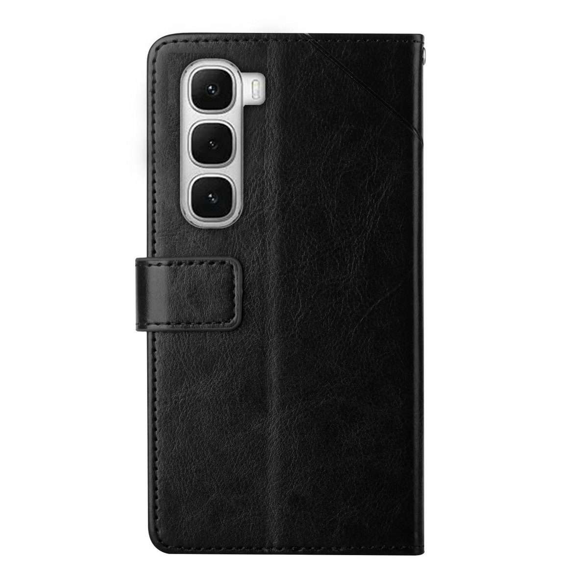 For Infinix Hot 60 Pro+ 4G Y-shaped Pattern Flip Leather Phone Case(Black)