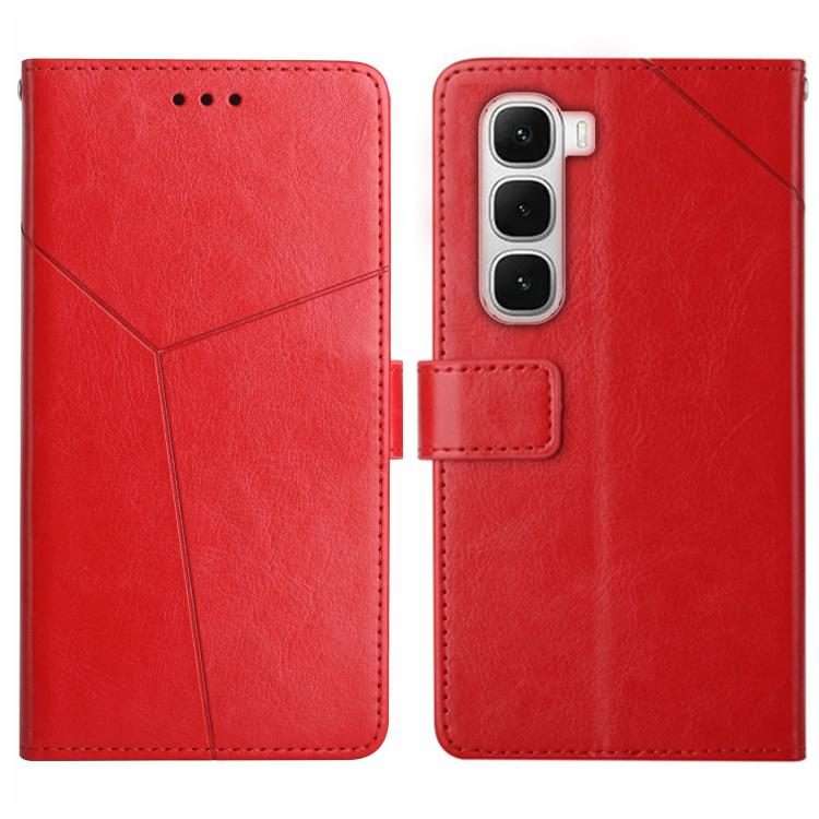 For Infinix Hot 60 Pro+ 4G Y-shaped Pattern Flip Leather Phone Case(Red)