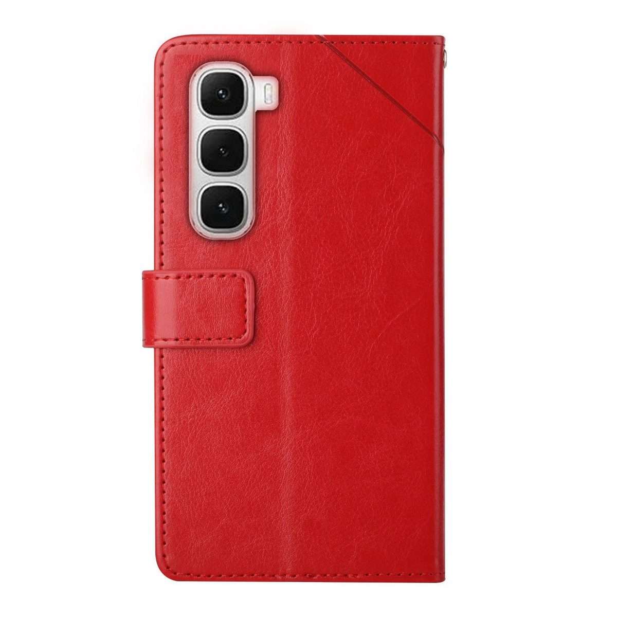 For Infinix Hot 60 Pro+ 4G Y-shaped Pattern Flip Leather Phone Case(Red)