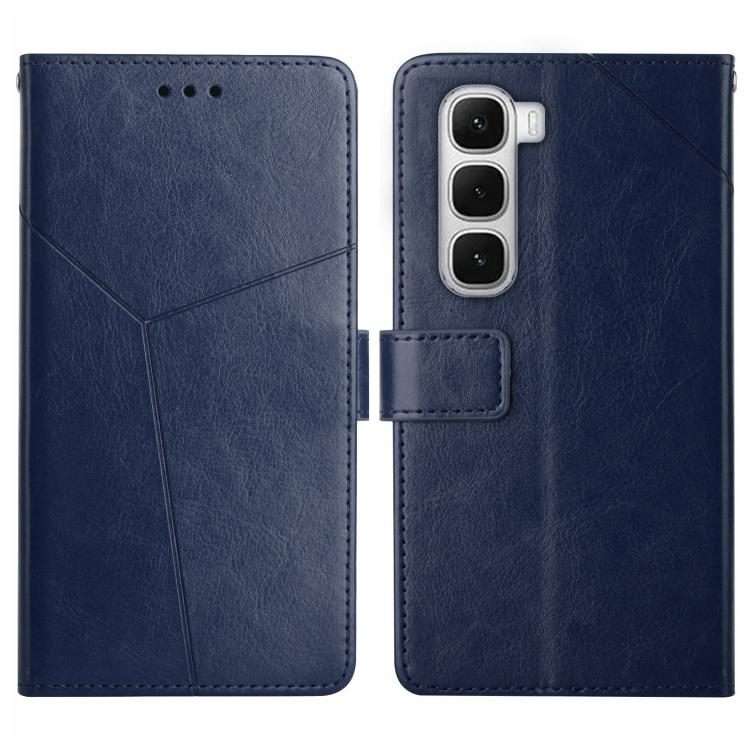 For Infinix Hot 60 Pro+ 4G Y-shaped Pattern Flip Leather Phone Case(Blue)