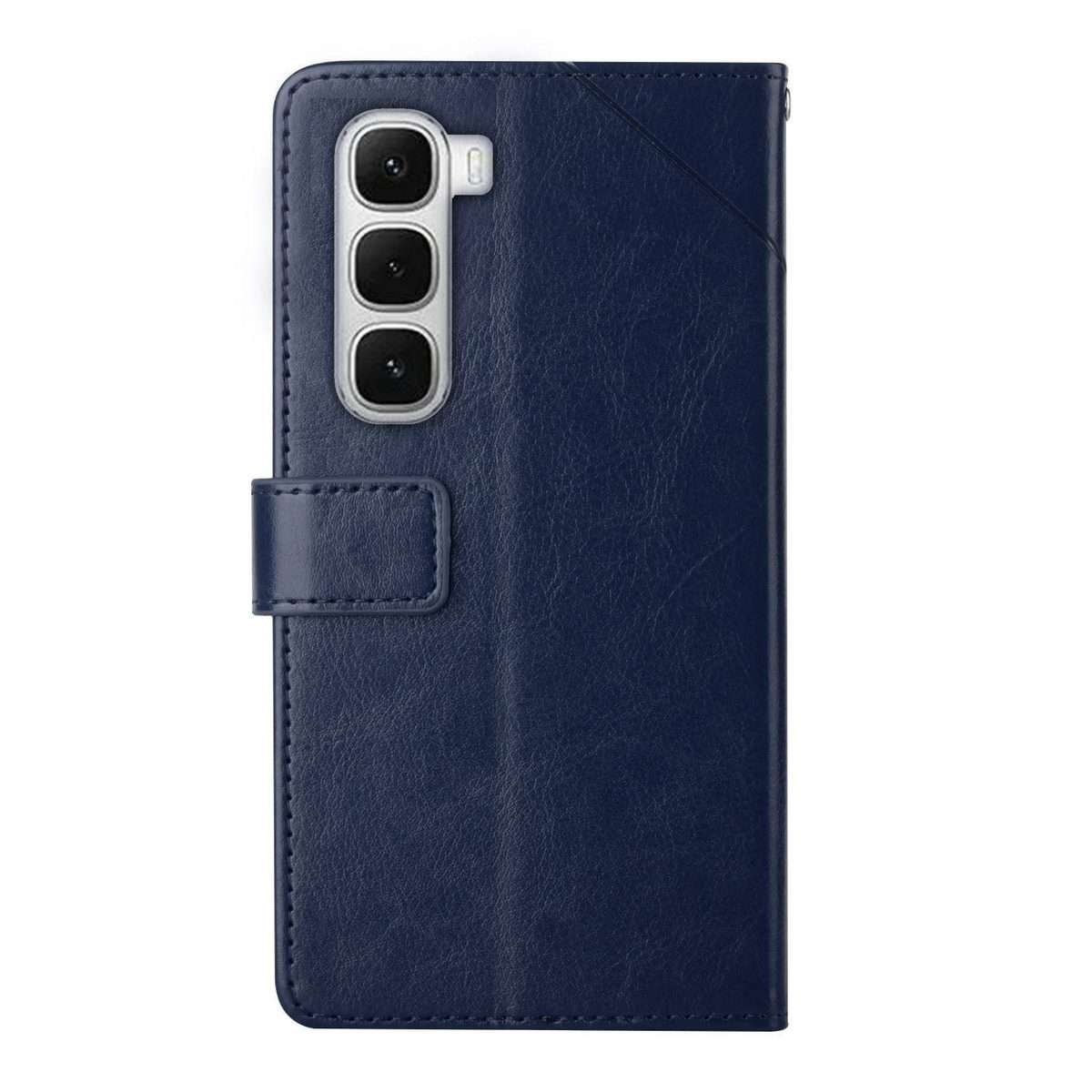 For Infinix Hot 60 Pro+ 4G Y-shaped Pattern Flip Leather Phone Case(Blue)