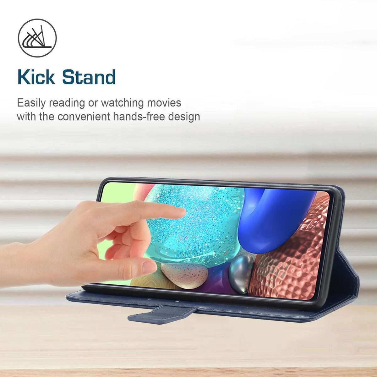 For Infinix Hot 60 Pro+ 4G Y-shaped Pattern Flip Leather Phone Case(Blue)