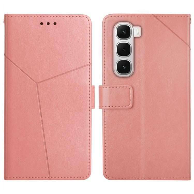 For Infinix Hot 60 Pro+ 4G Y-shaped Pattern Flip Leather Phone Case(Pink)