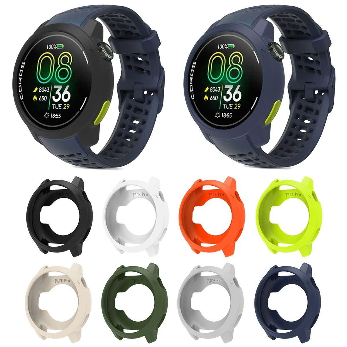 For COROS PACE Pro Silicone Watch Protective Case(Black)