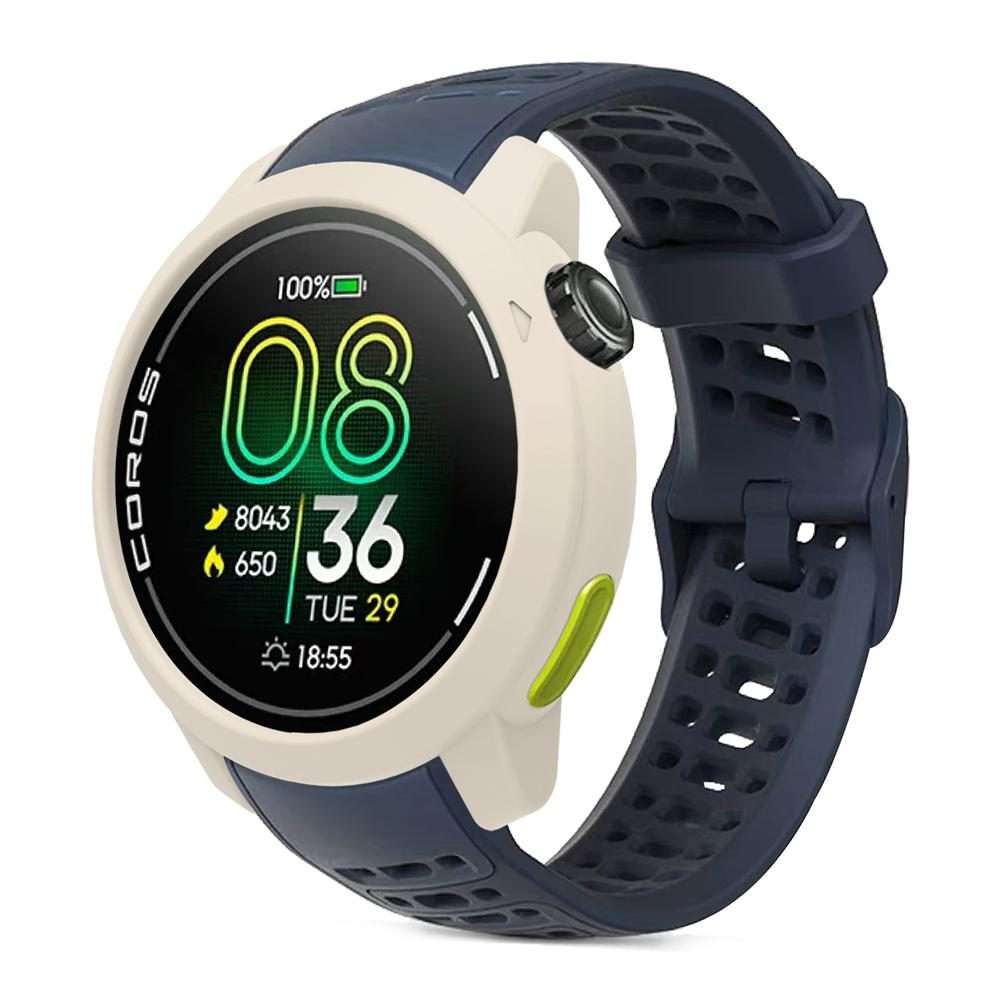 For COROS PACE Pro Silicone Watch Protective Case(Ivory White)