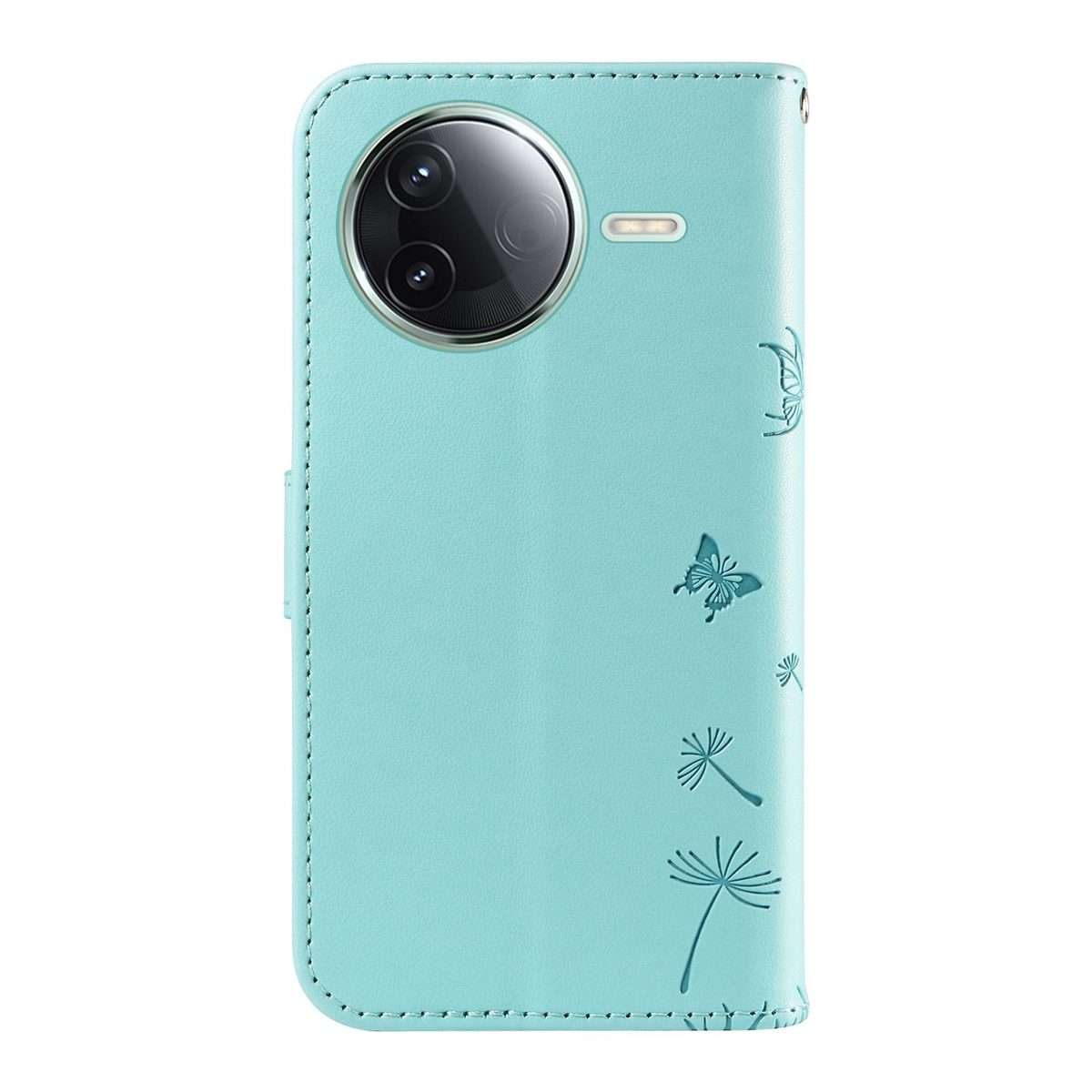 For Redmi K80 / K80 Pro Dandelion Embossed Pattern Flip Leather Phone Case(Green)