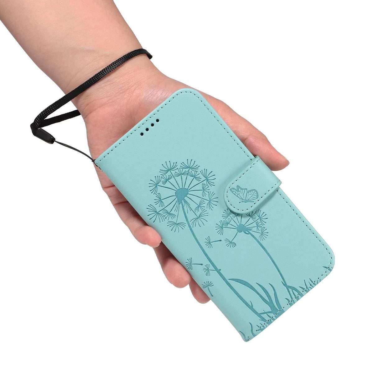 For Redmi K80 / K80 Pro Dandelion Embossed Pattern Flip Leather Phone Case(Green)