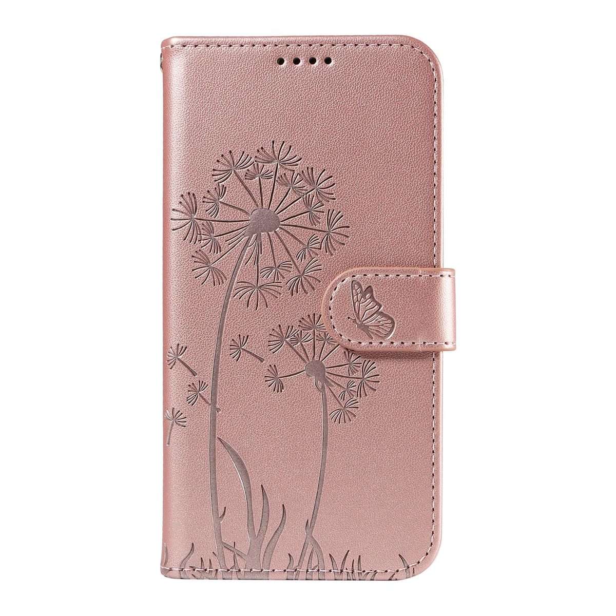 For Redmi K80 / K80 Pro Dandelion Embossed Pattern Flip Leather Phone Case(Rose Gold)