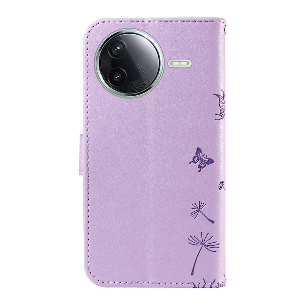 For Redmi K80 / K80 Pro Dandelion Embossed Pattern Flip Leather Phone Case(Purple)