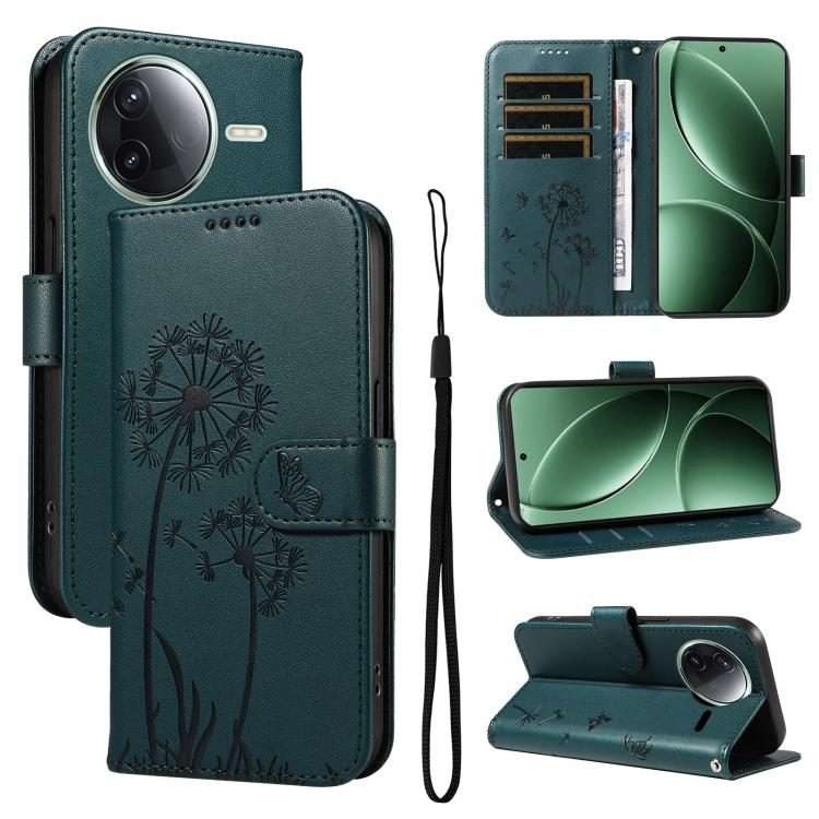 For Redmi K80 / K80 Pro Dandelion Embossed Pattern Flip Leather Phone Case(Blue)