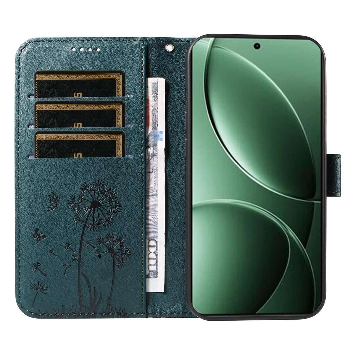 For Redmi K80 / K80 Pro Dandelion Embossed Pattern Flip Leather Phone Case(Blue)