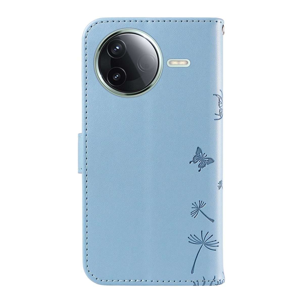 For Redmi K80 / K80 Pro Dandelion Embossed Pattern Flip Leather Phone Case(Sky Blue)