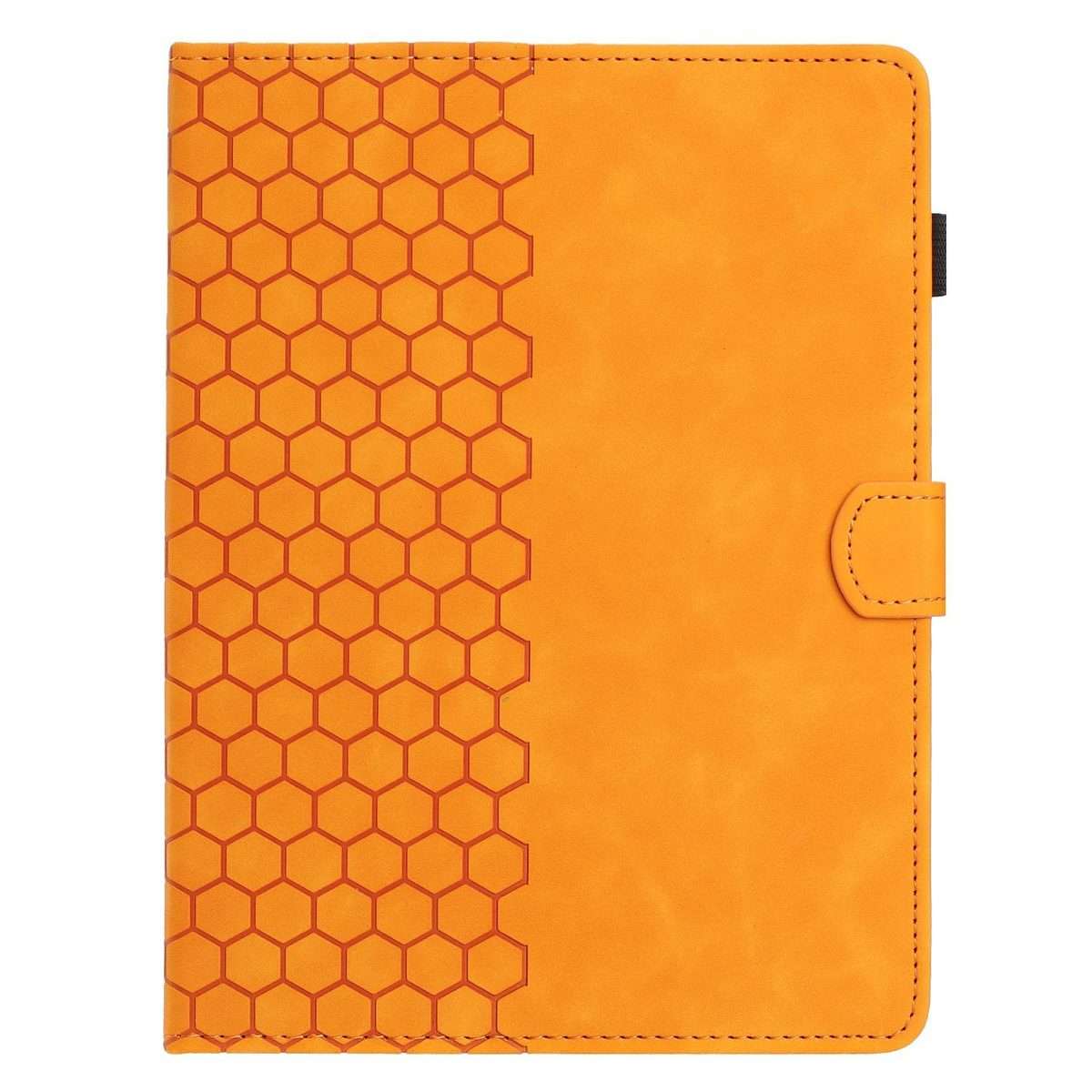 7 inch Honeycomb Embossed Leather Smart Tablet Case(Yellow)