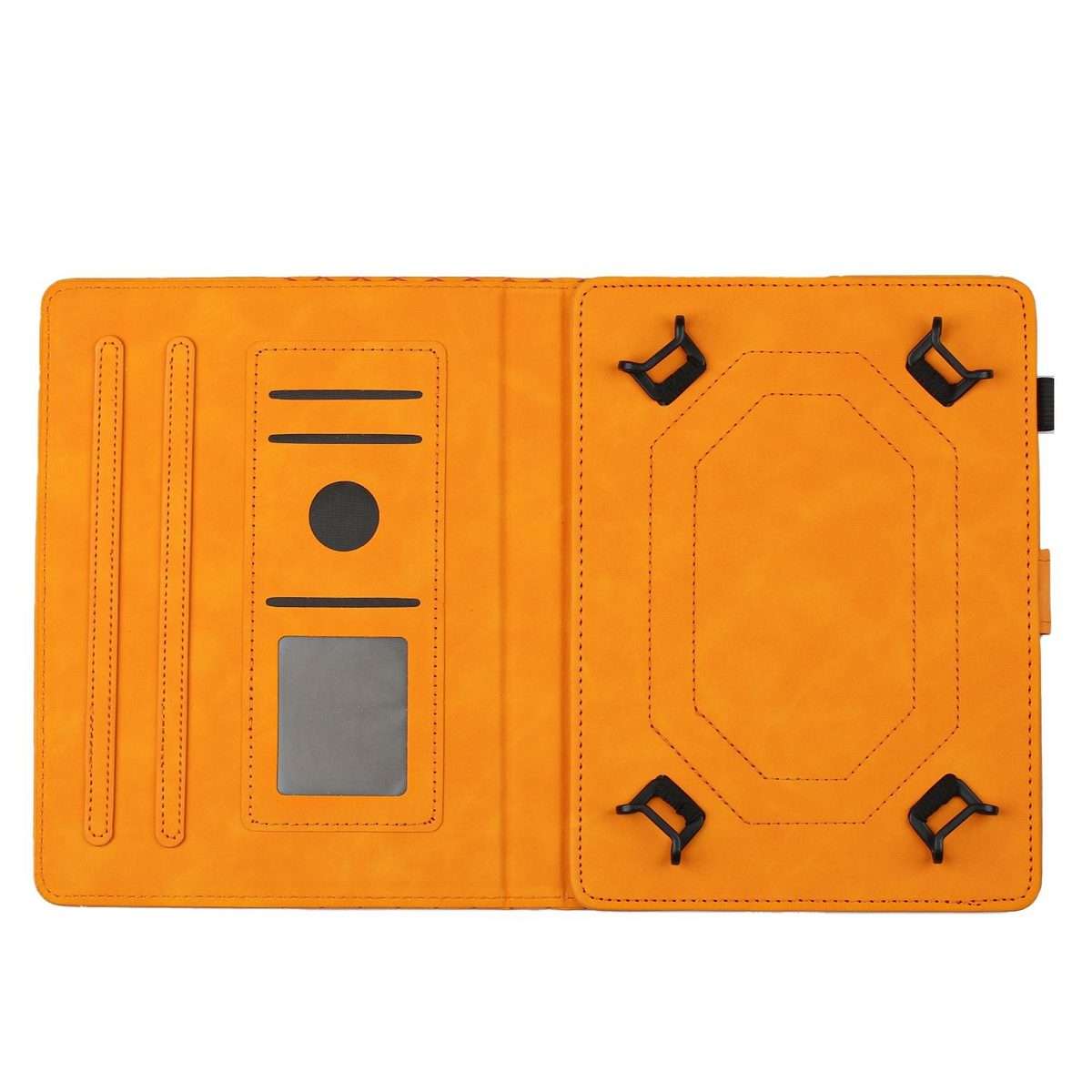 7 inch Honeycomb Embossed Leather Smart Tablet Case(Yellow)