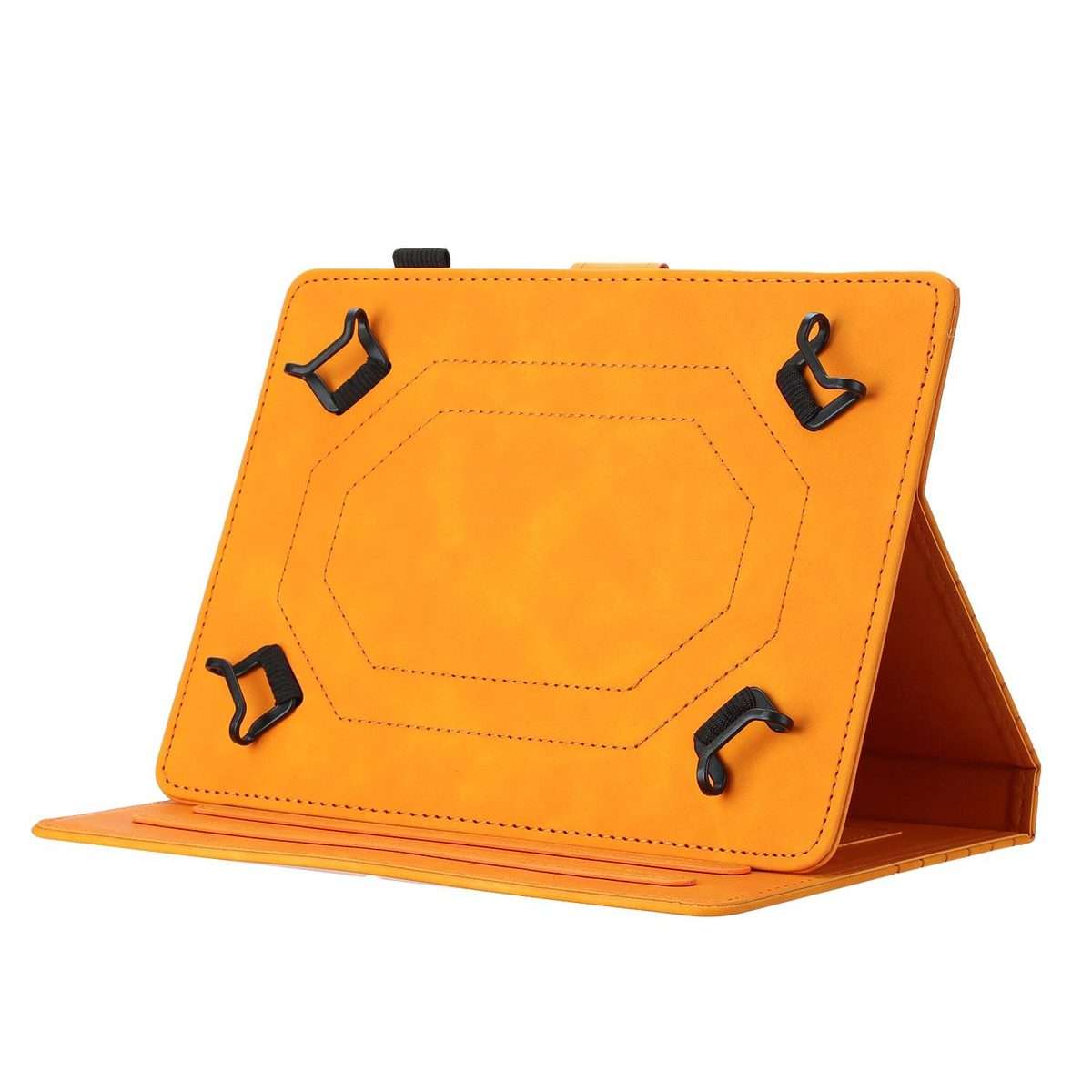 7 inch Honeycomb Embossed Leather Smart Tablet Case(Yellow)