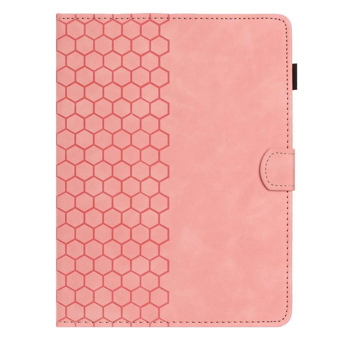 7 inch Honeycomb Embossed Leather Smart Tablet Case(Pink)