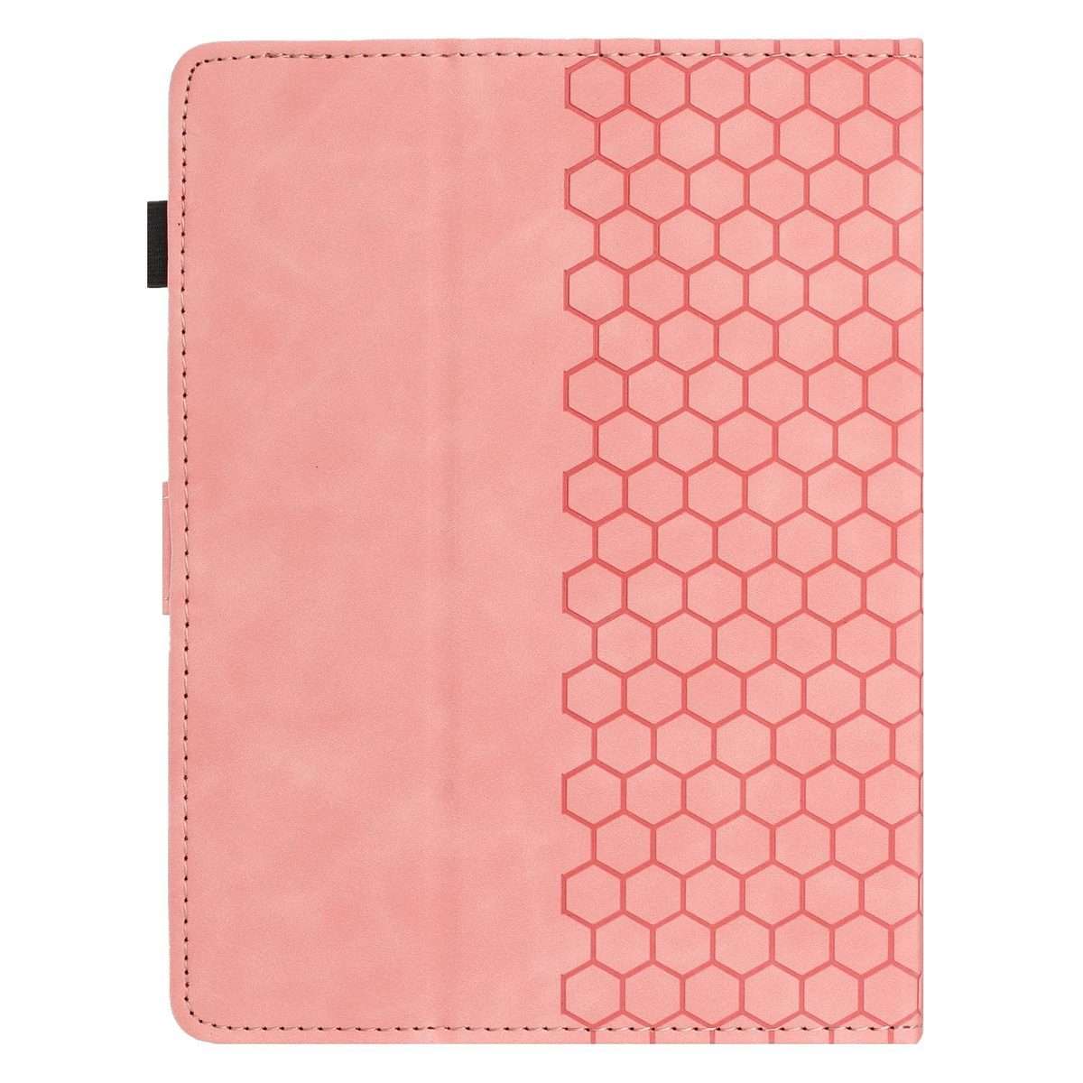 7 inch Honeycomb Embossed Leather Smart Tablet Case(Pink)