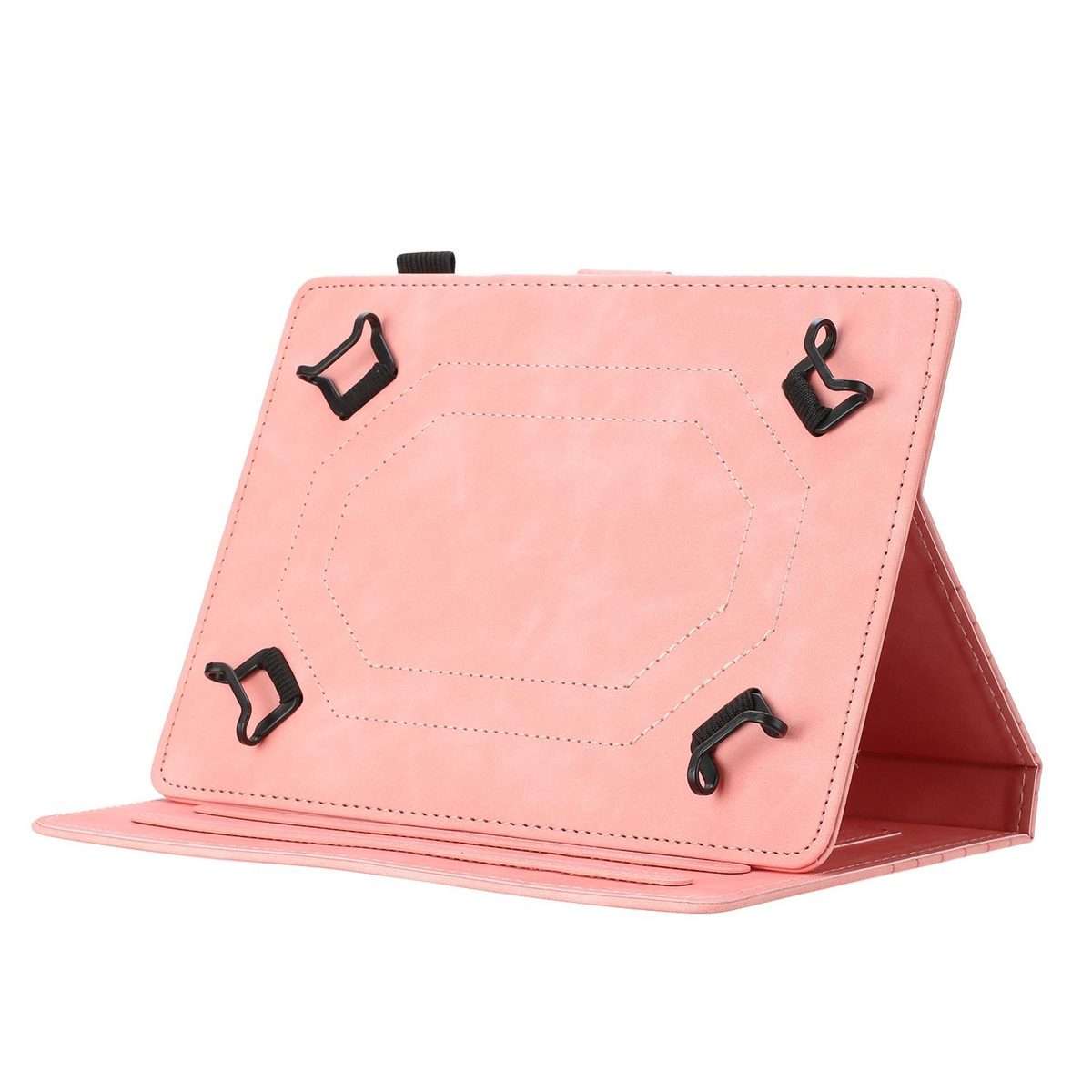 7 inch Honeycomb Embossed Leather Smart Tablet Case(Pink)