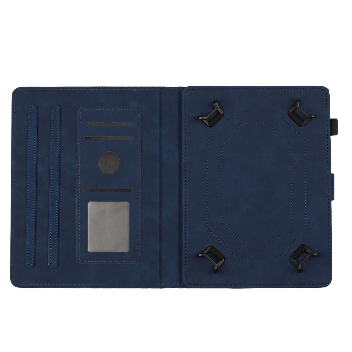 8 inch Honeycomb Embossed Leather Smart Tablet Case(Blue)