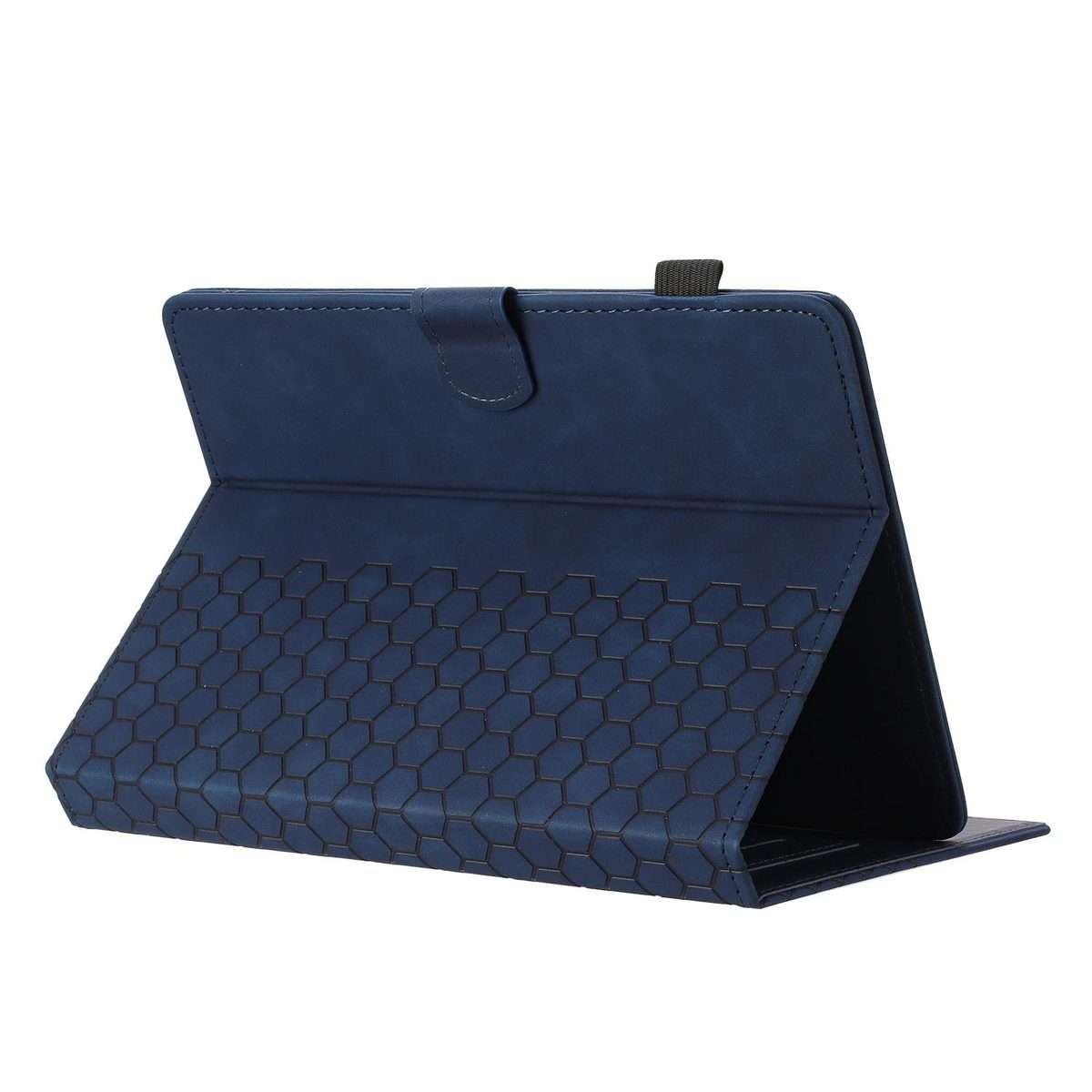 8 inch Honeycomb Embossed Leather Smart Tablet Case(Blue)