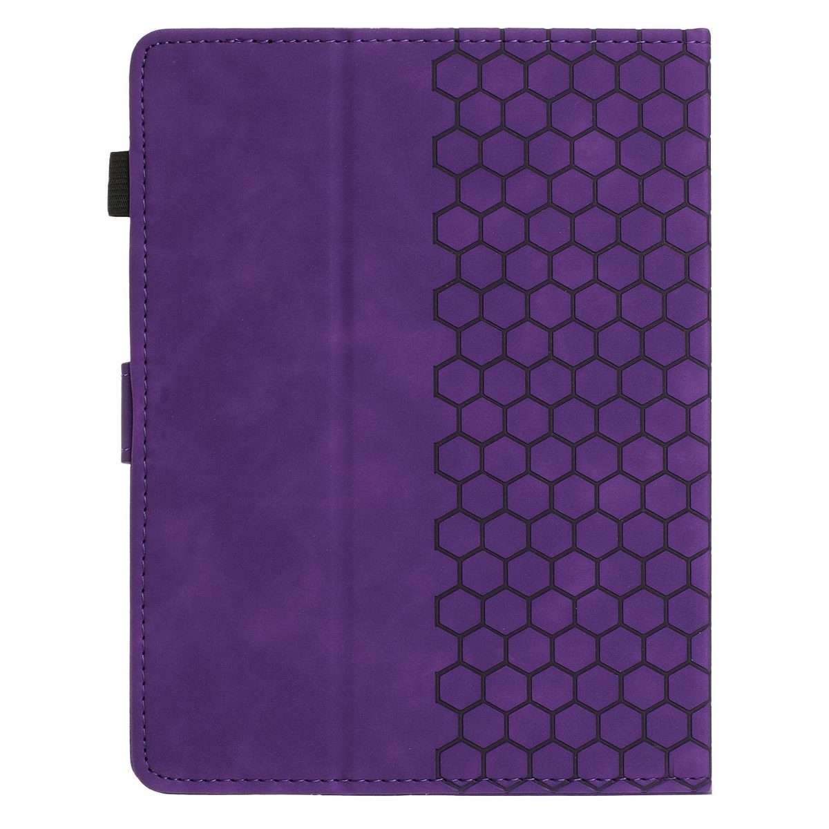 8 inch Honeycomb Embossed Leather Smart Tablet Case(Purple)