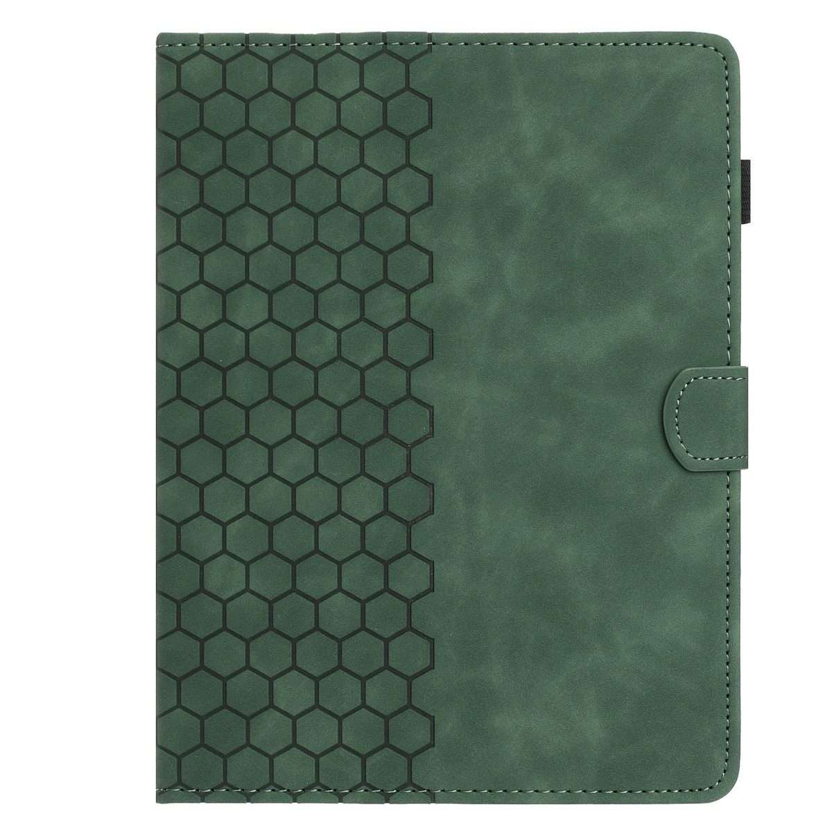 8 inch Honeycomb Embossed Leather Smart Tablet Case(Green)