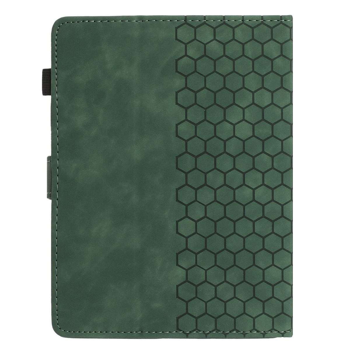 8 inch Honeycomb Embossed Leather Smart Tablet Case(Green)