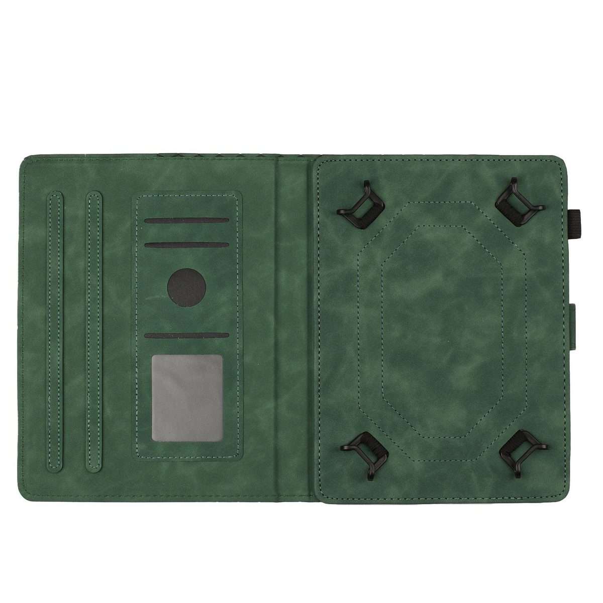 8 inch Honeycomb Embossed Leather Smart Tablet Case(Green)