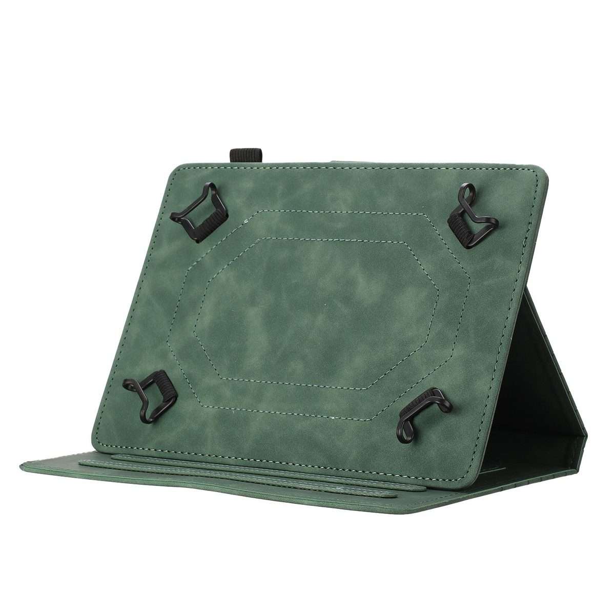 8 inch Honeycomb Embossed Leather Smart Tablet Case(Green)