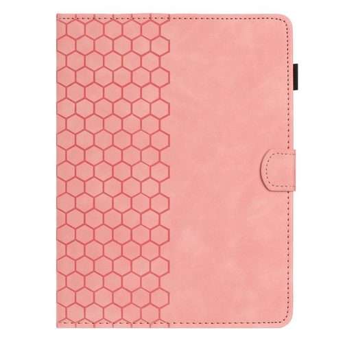 8 inch Honeycomb Embossed Leather Smart Tablet Case(Pink)