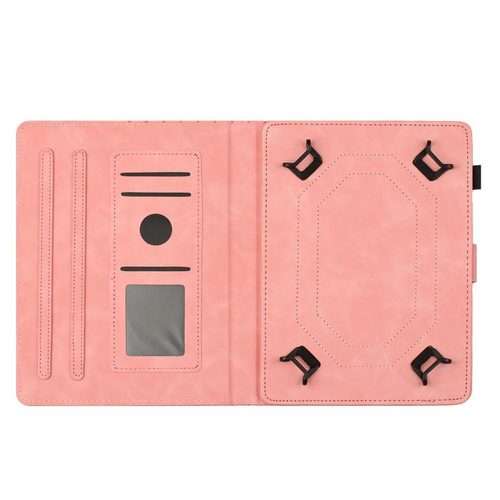 8 inch Honeycomb Embossed Leather Smart Tablet Case(Pink)