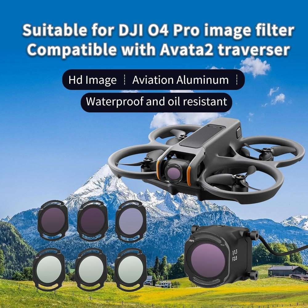 For DJI O4 Air Unit Pro / Avata 2 JSR YB Series Camera Lens Filter, Filter:MCUV x 3