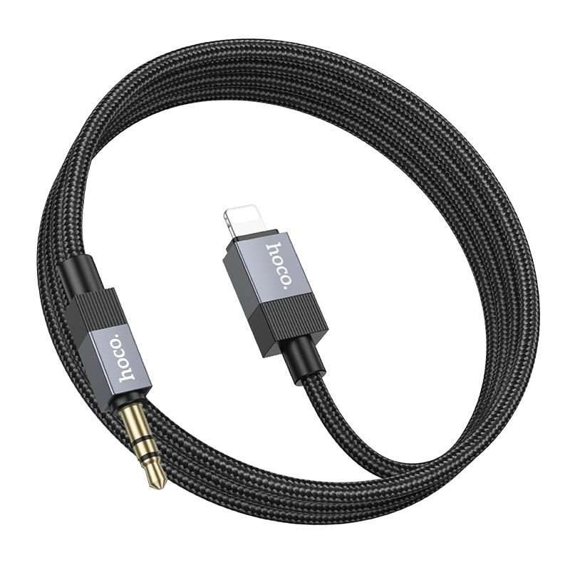 hoco UPA32A 8 Pin to 3.5mm Male Clever Digital Audio Conversion Cable, Length:1m(Black)