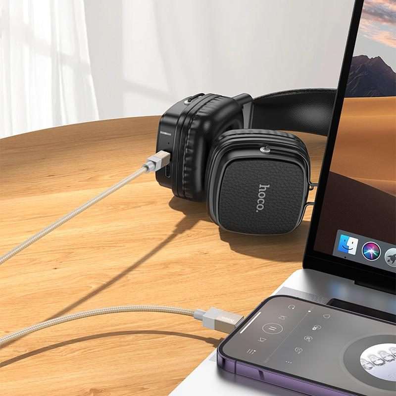 hoco UPA32A 8 Pin to 3.5mm Male Clever Digital Audio Conversion Cable, Length:1m(Black)