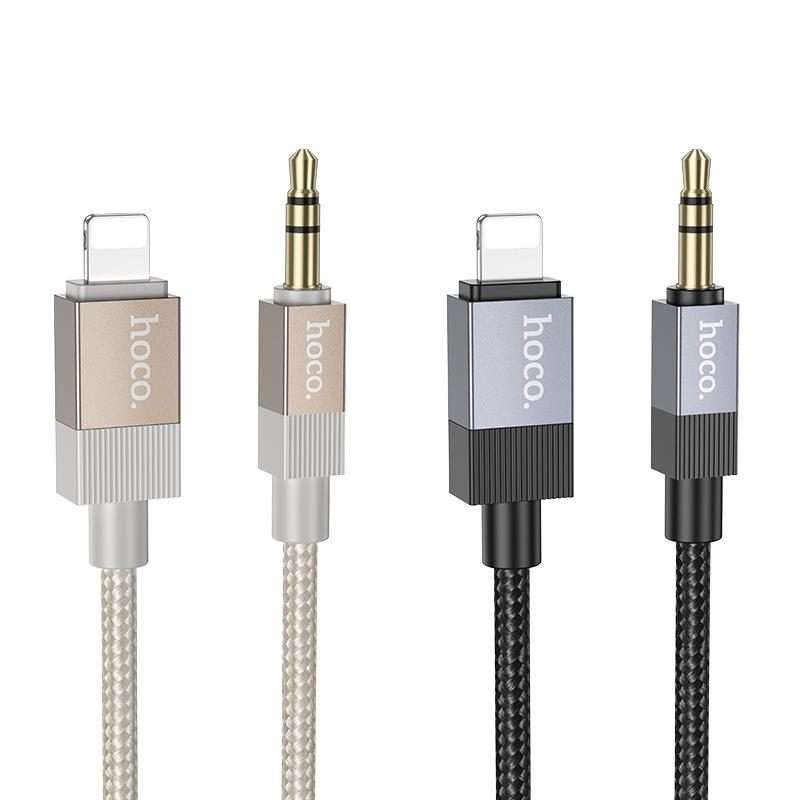 hoco UPA32A 8 Pin to 3.5mm Male Clever Digital Audio Conversion Cable, Length:1m(Gold)