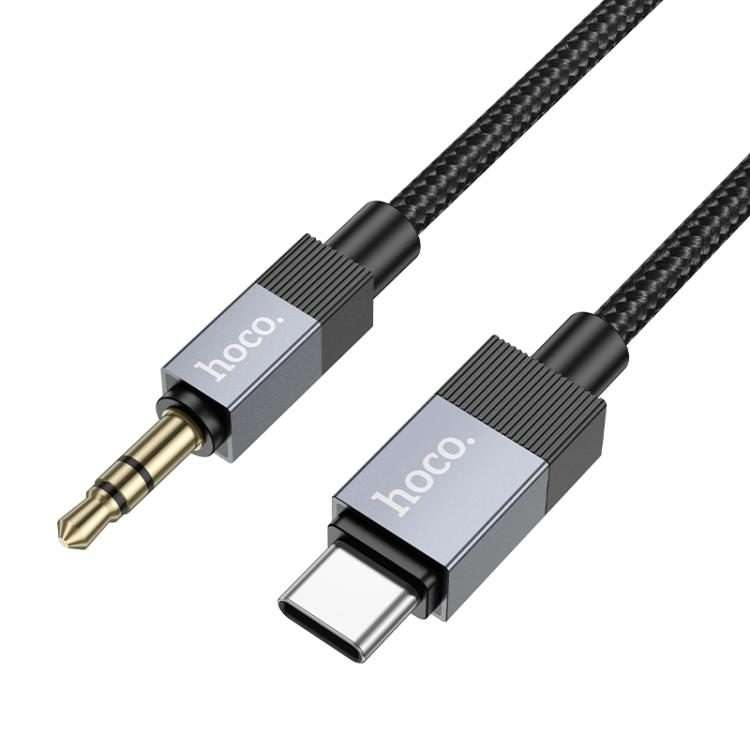 hoco UPA32B USB-C / Type-C to 3.5mm Male Clever Digital Audio Conversion Cable, Length:1m(Black)
