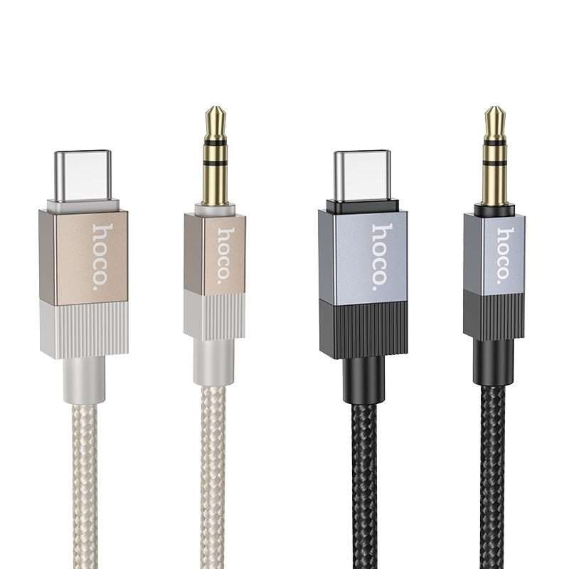 hoco UPA32B USB-C / Type-C to 3.5mm Male Clever Digital Audio Conversion Cable, Length:1m(Black)