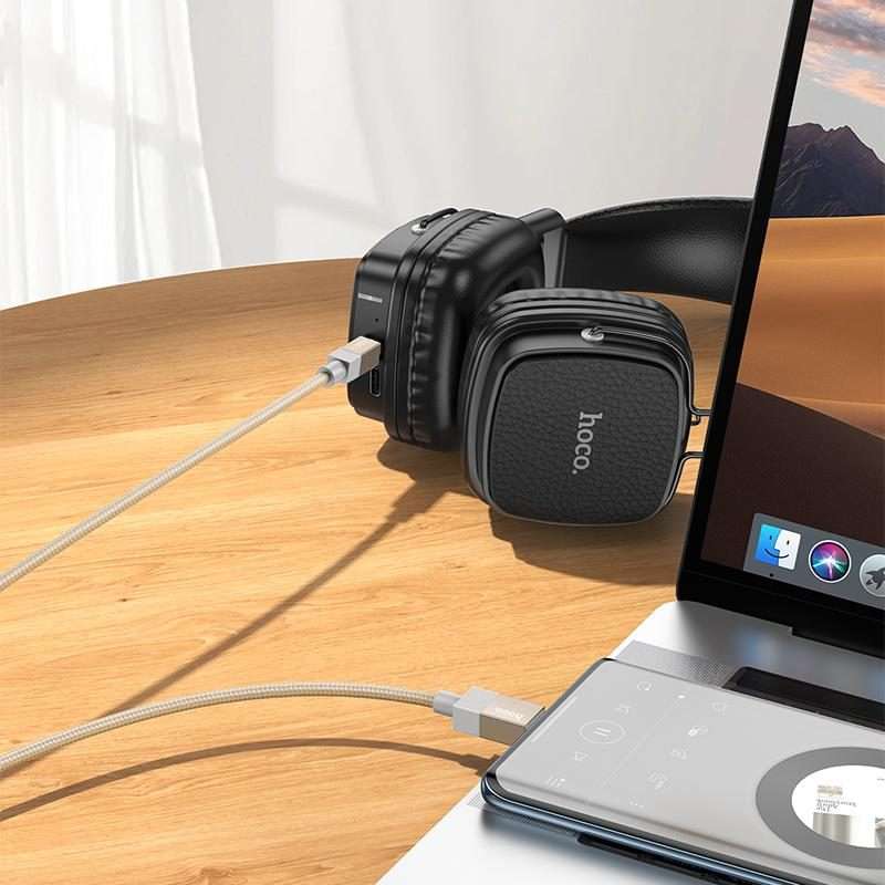 hoco UPA32B USB-C / Type-C to 3.5mm Male Clever Digital Audio Conversion Cable, Length:1m(Black)