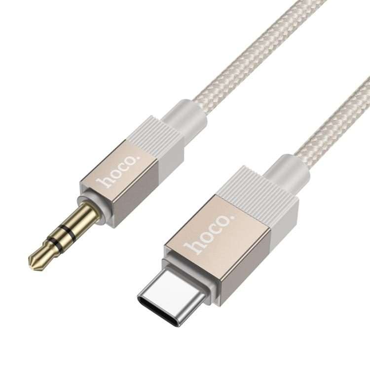hoco UPA32B USB-C / Type-C to 3.5mm Male Clever Digital Audio Conversion Cable, Length:1m(Gold)