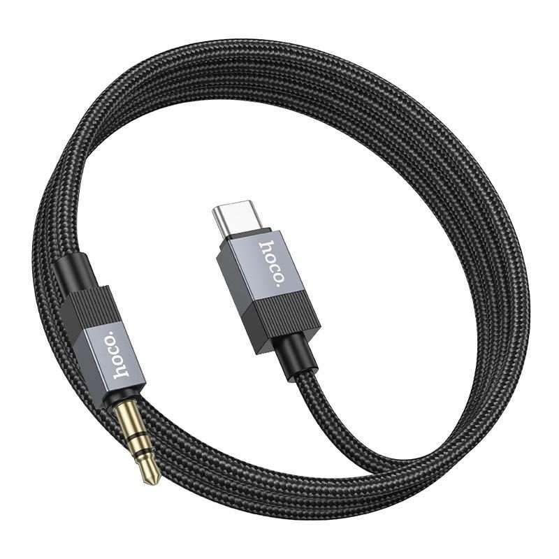 hoco UPA32B USB-C / Type-C to 3.5mm Male Clever Digital Audio Conversion Cable, Length:1m(Gold)