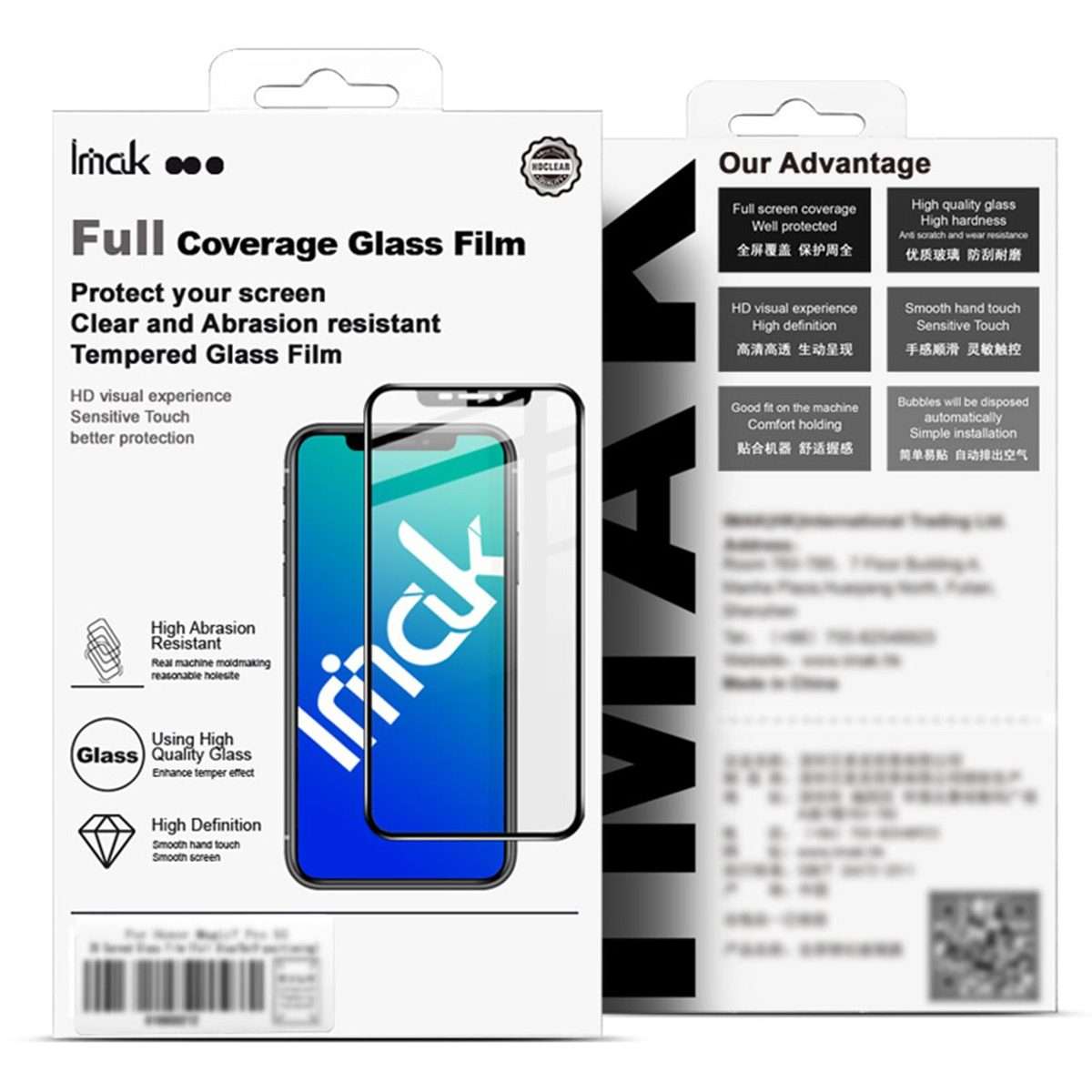For Honor Magic7 Pro imak 3D Curved Tempered Glass Film, Full Glue Positioning Version