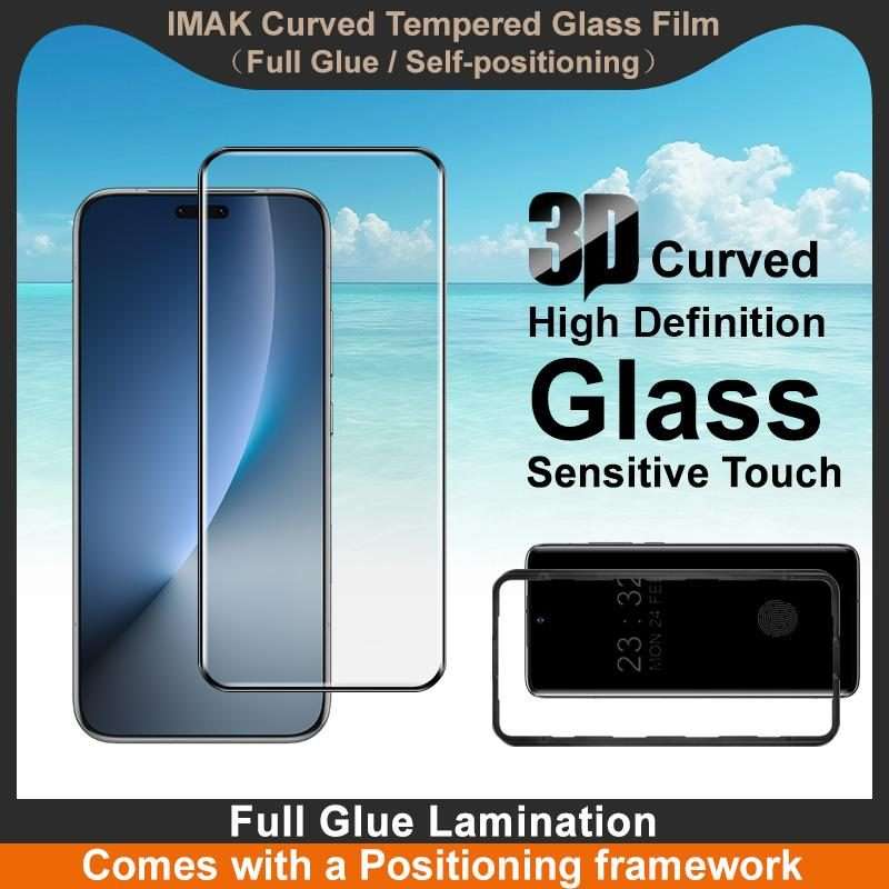 For Honor Magic8 Pro imak 3D Curved Tempered Glass Film, Full Glue Positioning Version