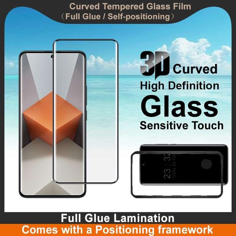 For Redmi Note 13 Pro+ imak 3D Curved Tempered Glass Film, Full Glue Positioning Version