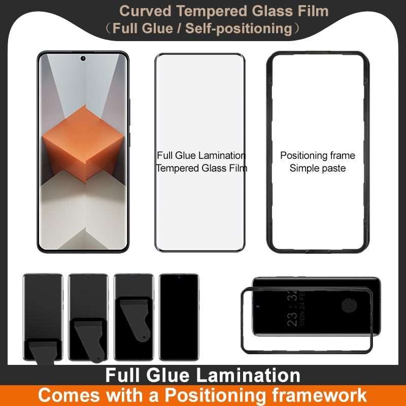 For Redmi Note 13 Pro+ imak 3D Curved Tempered Glass Film, Full Glue Positioning Version