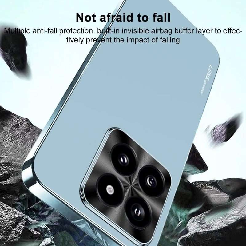 For Redmi K80 Pro AG Frosted Electroplating Acrylic Phone Case(Navy Blue)